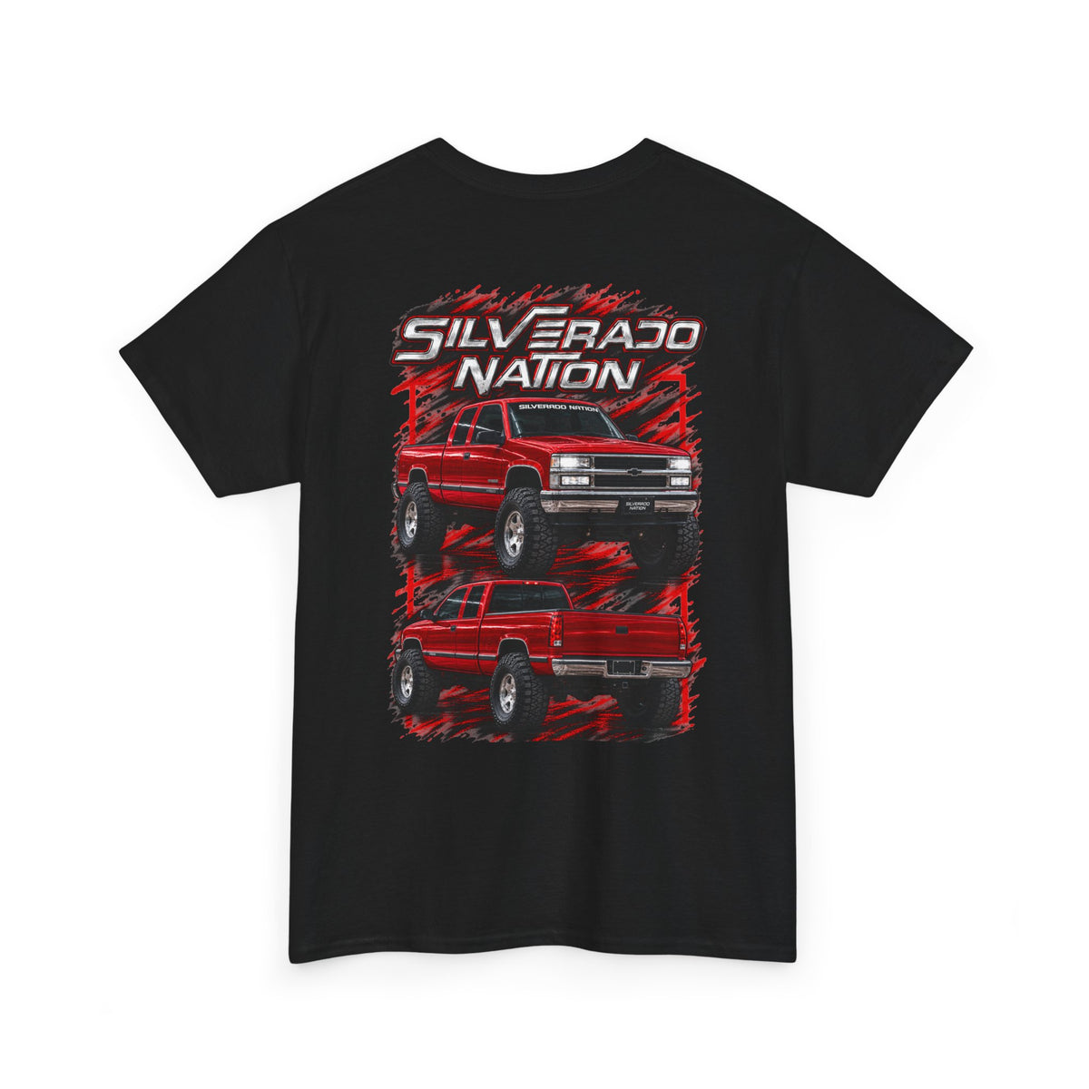 Silverado Nation T‑Shirt — Obs Red Chevy Silverado Truck Tee