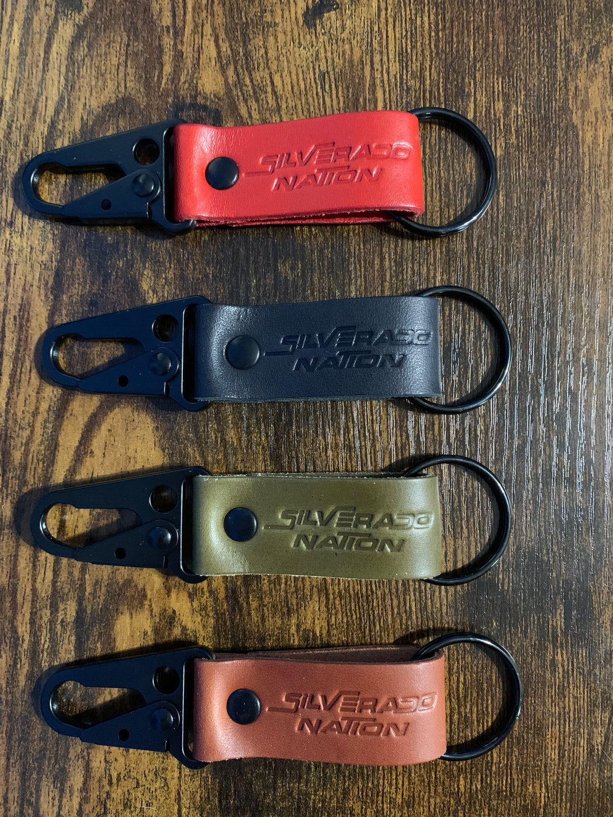 Silverado Nation Leather Keychain