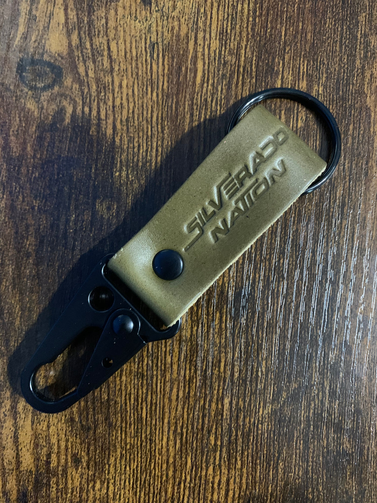 Silverado Nation Leather Keychain