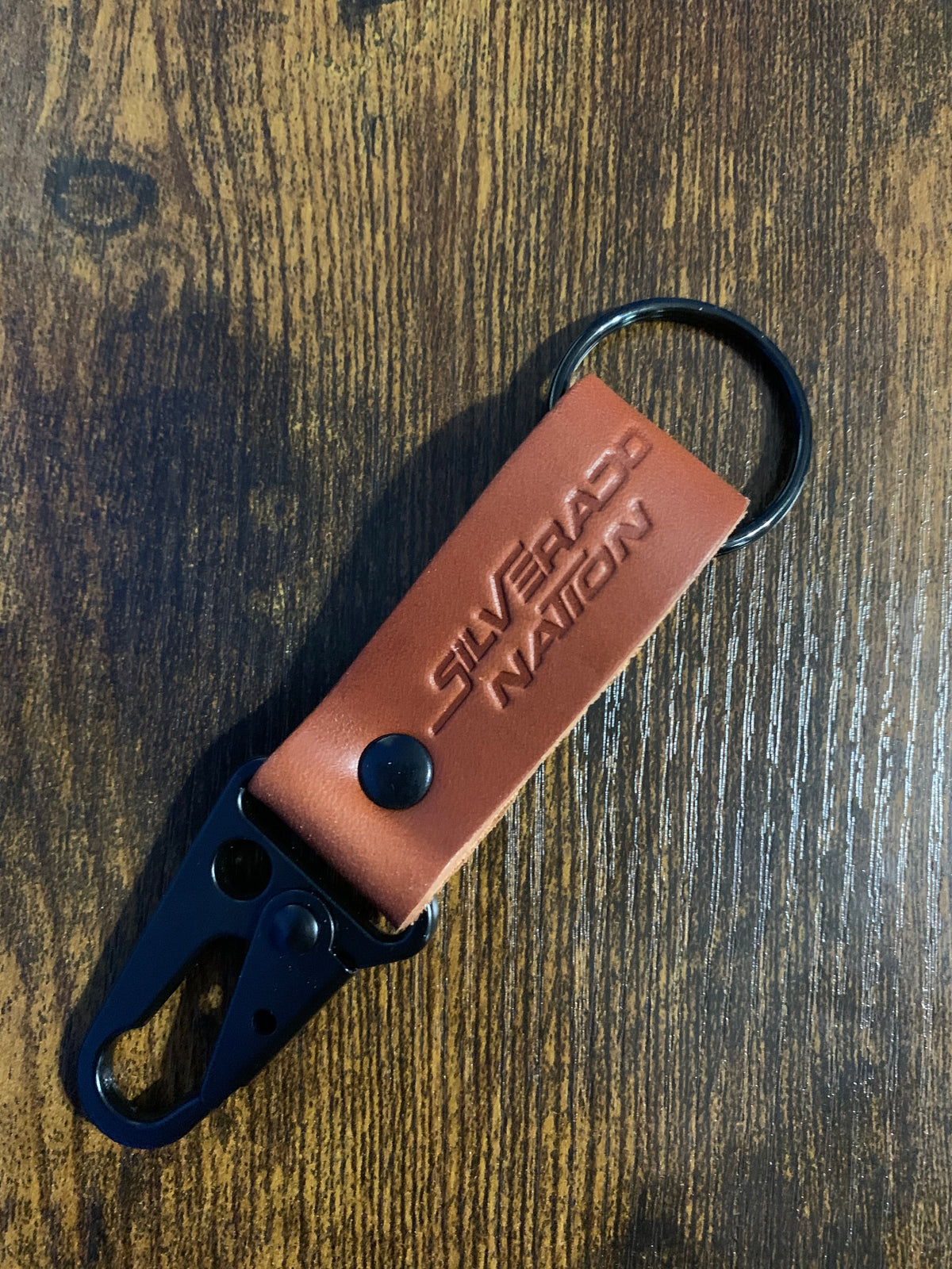 Silverado Nation Leather Keychain